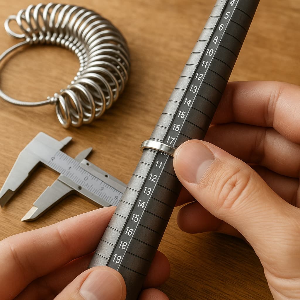 Professional ring sizing tools and measurement process