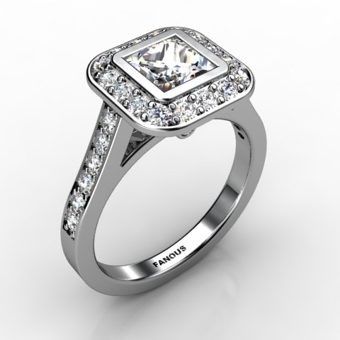 18k White Gold Engagement Ring 0.748ct - 1002127-18kw