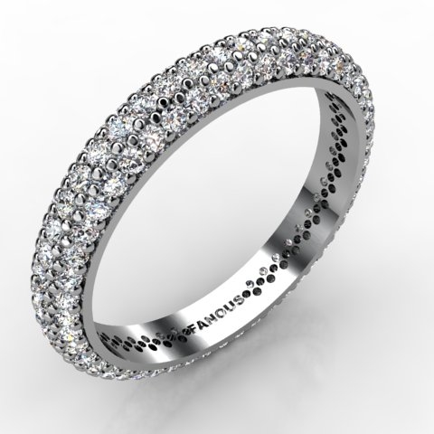18k White Gold Diamond Band 1.44ct - 3100898-18kw